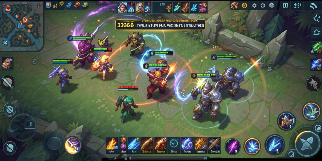 Tampilan gameplay epik di 333666 yang menampilkan pertarungan tim.