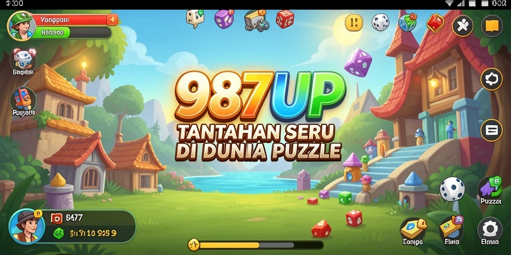 Screenshot gameplay 987UP menampilkan berbagai teka-teki menantang.