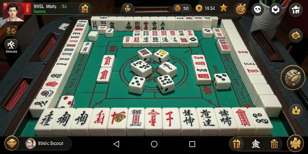 Tangkapan layar menunjukkan gameplay Mahjong di 99SL.