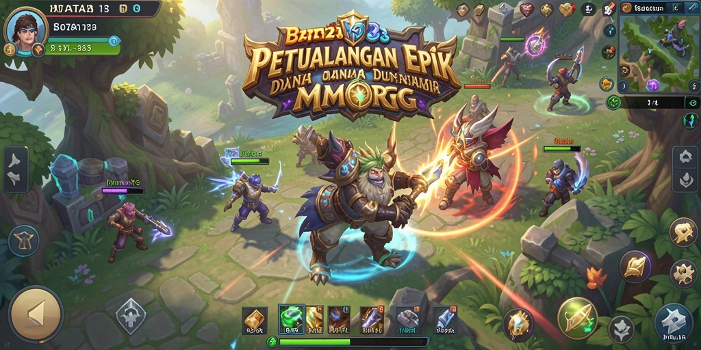 Tampilan gameplay BATA123 menampilkan karakter beraksi di dunia MMORPG.