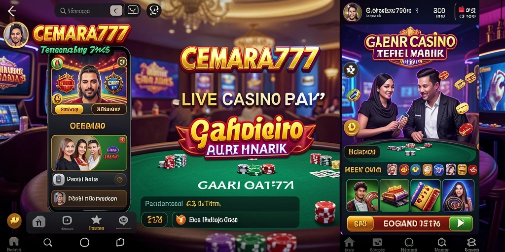 Tampilan gameplay Live Casino yang mengasyikkan dari CEMARA777.