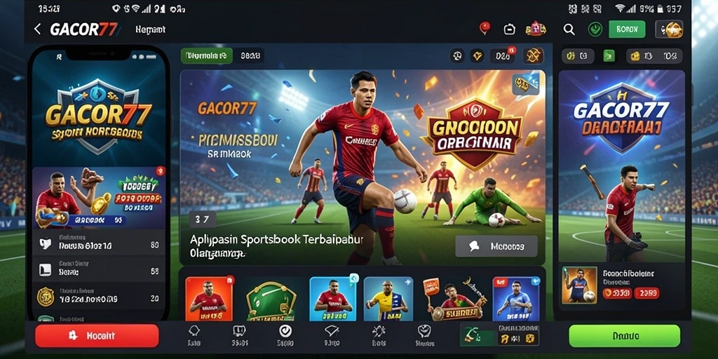 Tampilan menarik GACOR77 saat bertaruh pada pertandingan olahraga.