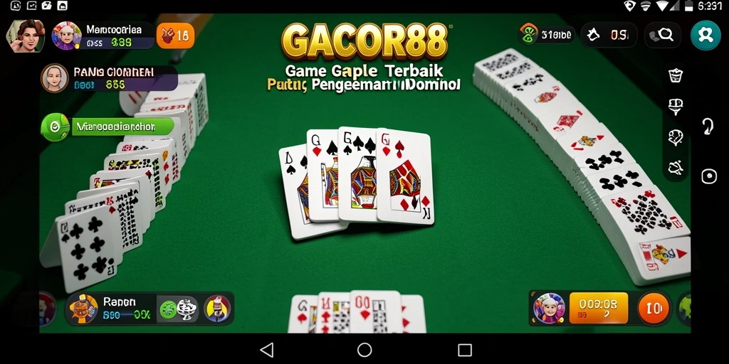 Screenshot GACOR88 menampilkan serunya bermain Gaple.
