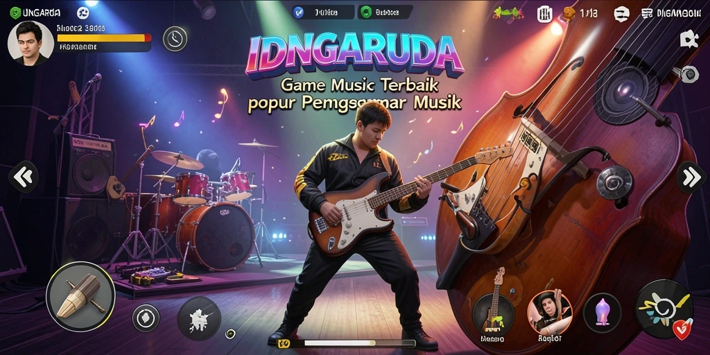Gameplay IDNGARUDA yang seru dan interaktif dengan musik yang menggugah semangat.