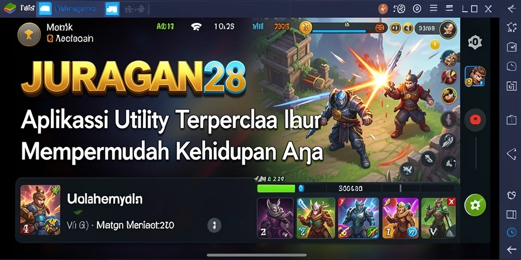 Tampilan antarmuka JURAGAN28 yang membantu aktivitas harian.