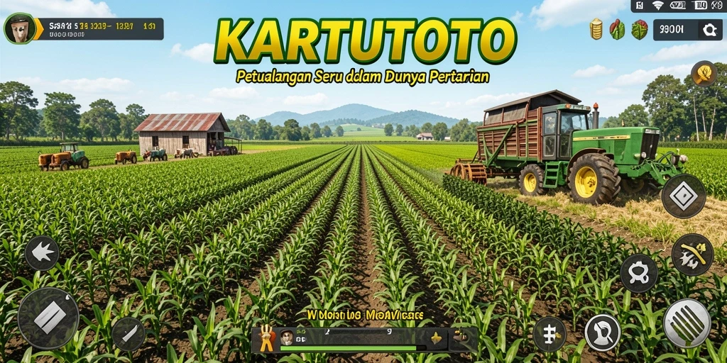 Tampilan gameplay menarik dari KARTUTOTO saat berkebun.