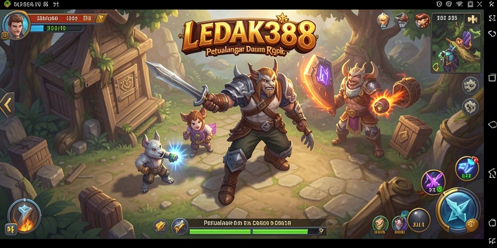 Screenshot gameplay LEDAK388 menampilkan aksi RPG yang mendebarkan.