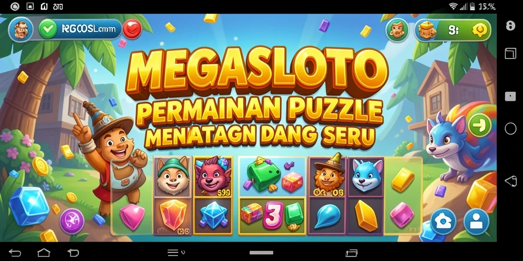Tampilan gameplay seru dari MEGASLOTO dengan berbagai teka-teki menarik.