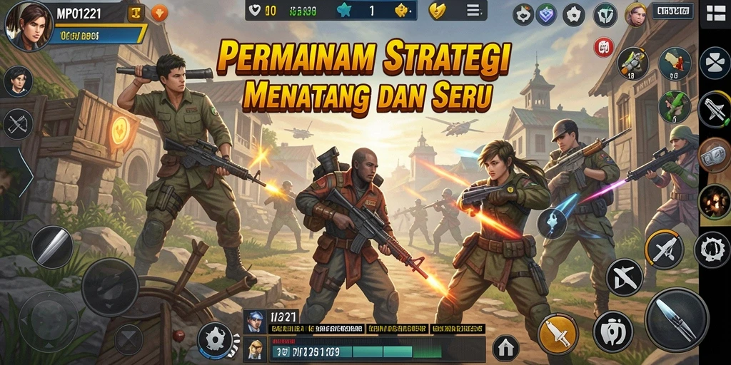 Tangkapan layar MPO1221 menunjukkan pertempuran strategi yang dinamis dan mendebarkan.