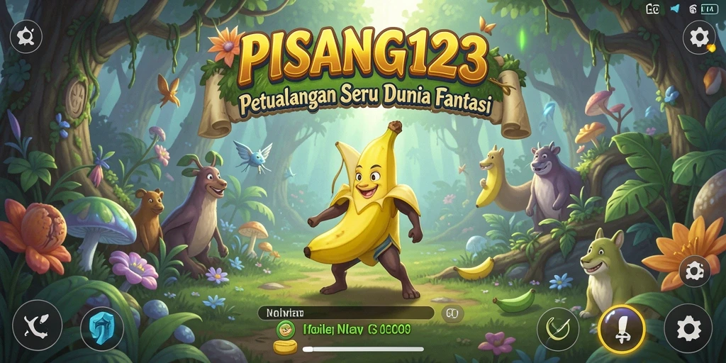 Tampilan seru gameplay PISANG123 yang penuh petualangan.