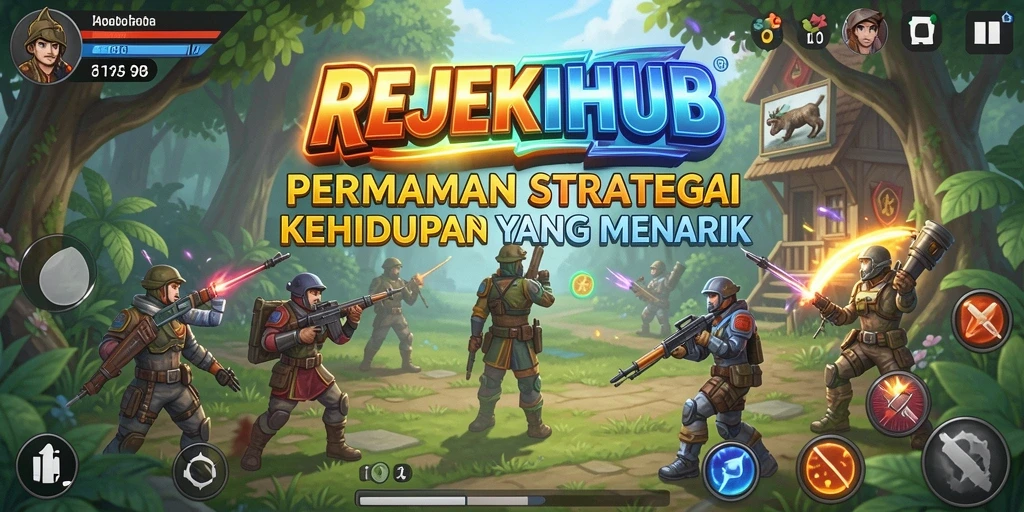 Tampilan utama gameplay REJEKIHUB dengan elemen strategi yang mendebarkan.