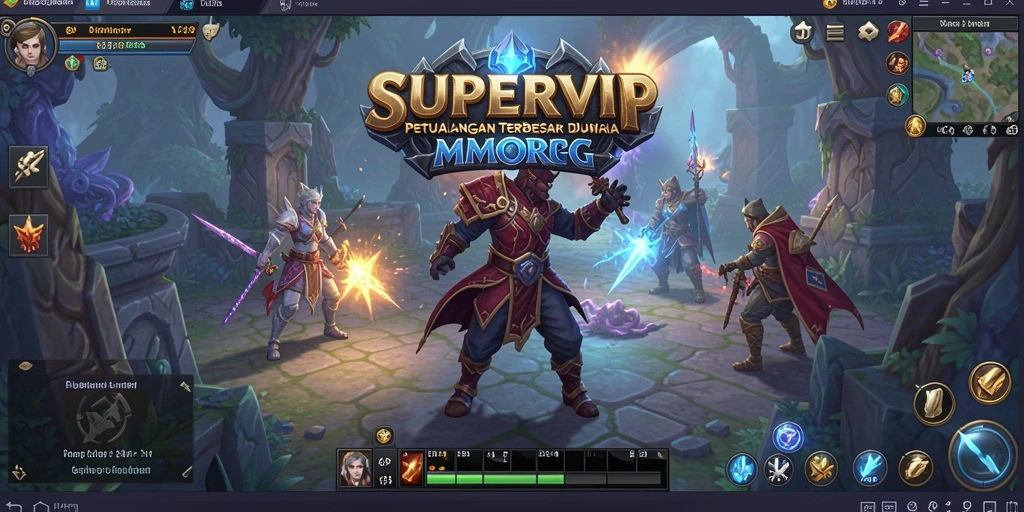 Tampilan gameplay menarik dari SUPERVIP dalam dunia MMORPG.