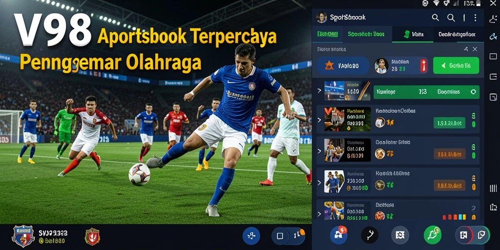 Tampilan gameplay V98 yang menarik dalam taruhan olahraga.