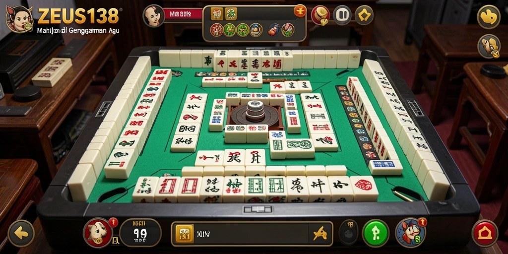 Menampilkan gameplay seru ZEUS138 dalam Mahjong.